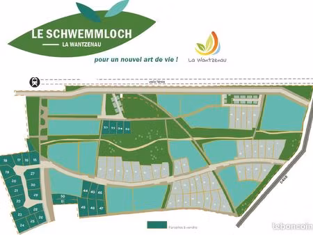 la wantzenau - terrains à bâtir viabilisés de 351 à 692 m² à partir de 160.000