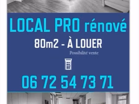 local rénové 80 m2 cours fauriel à louer - possibilité vente