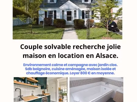 cherche maison à louer couple solvable