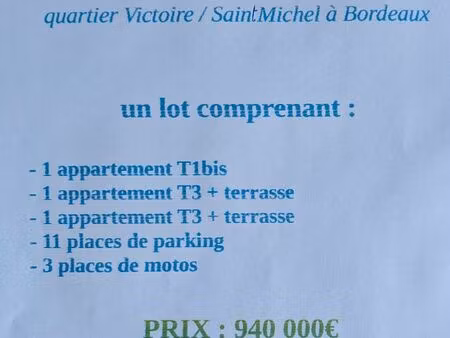 3 appts +11 places de parking