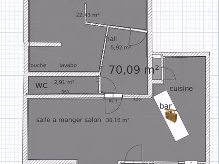 f1 70 m2 rdc la seauve 440