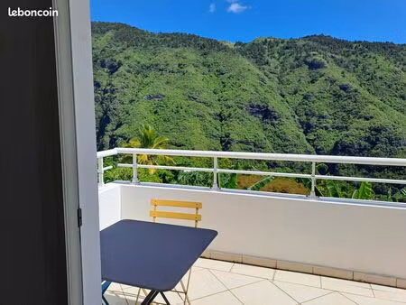 appartement f2 meublé à saint denis  quartier de bellepierre  avec vue imprenable