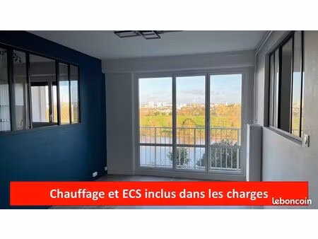 grand t3 rénové avec balcons  tours bord du cher