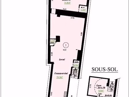 local 71.50 m² - avenue jean lolive