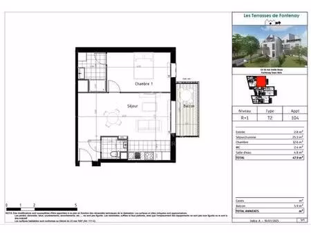 appartement de luxe de 48 m2 en vente fontenay-sous-bois  france