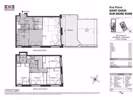 appartement de prestige de 129 m2 en vente saint-ouen  île-de-france