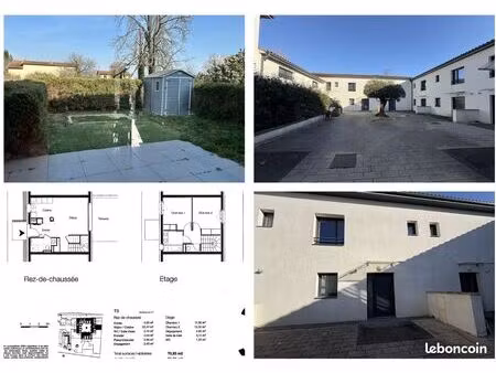 appartement climatisé de 70m2 duplex en rez-de jardin de 80m2  similaire à une maison mito
