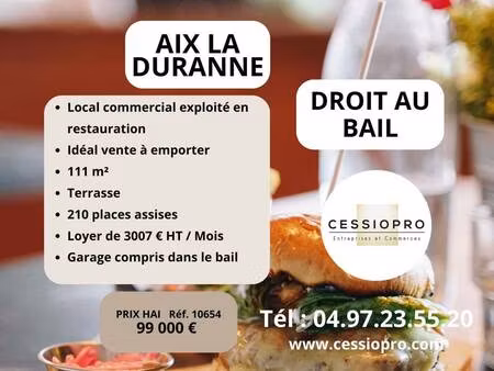 local commercial avec bail commercial