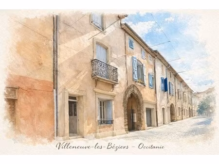villeneuve-lès-béziers – maison de charme rénovée avec terrasse  à 10 min des plages