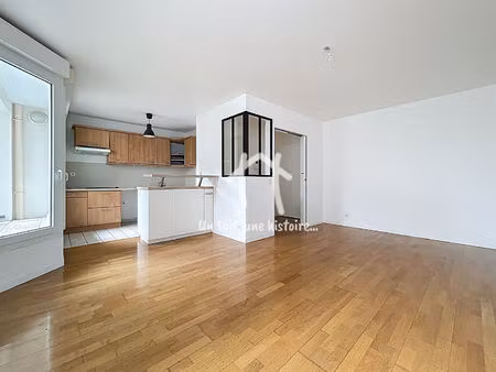 bécon 2 pièces 43 m2 + balcon + cave + parking