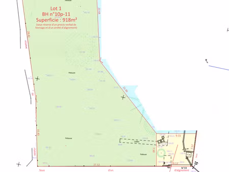 a vendre bessancourt terrain constructible 918 m2