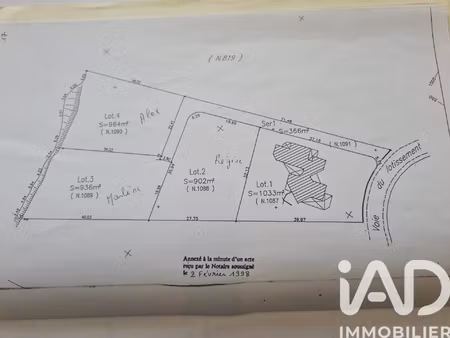 vente terrain 936 m²