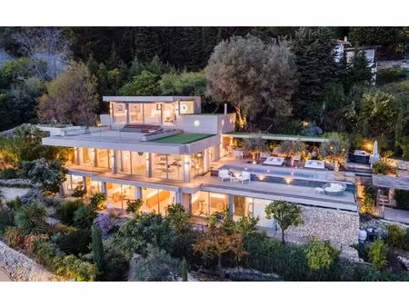 roquebrune cap martin - villa contemporaine 5 chambres - vue mer panoramique - piscine -..