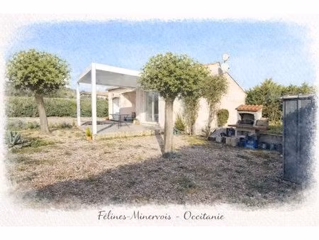 villa de plain-pied lumineuse avec jardin piscinable et garage – félines-minervois