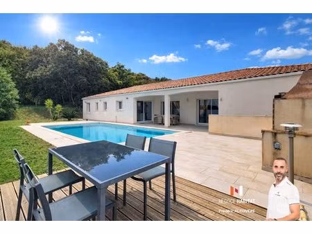 à vendre villa de plain-pied avec appartement t2 piscine et grand sous-sol saint-sériès...