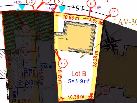 achat terrain 319m² rennes 35700