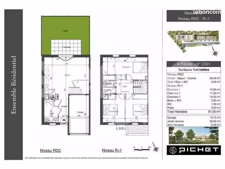 maison 4 pièces 81 m²