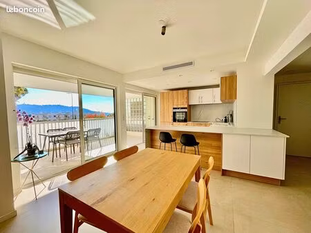 cannes petit juas : appartement 3-4 pieces  15 min du centre