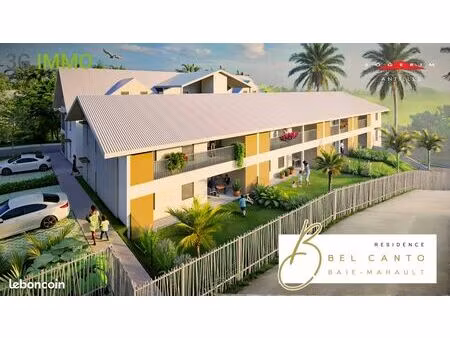 vente | appartement t2 | 2p | 1ch | 44.86 m² | baie-mahault | terrasse · jardin