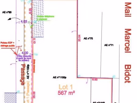 terrain 567 m² sainte savine