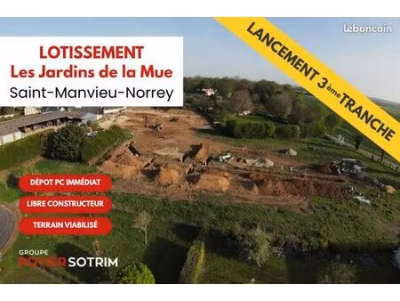 terrain 270 m² saint manvieu norrey