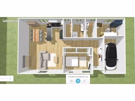 maison plain-pied 105m2 | 3 chambres | 506m2 terrain