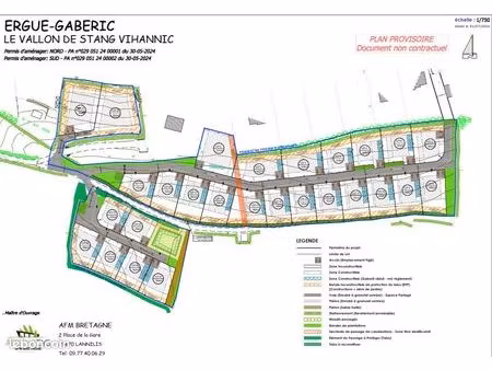 terrain 334 m² ergue gaberic
