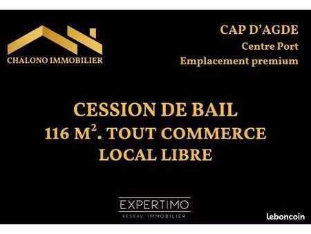 local 175 m² le cap d'agde