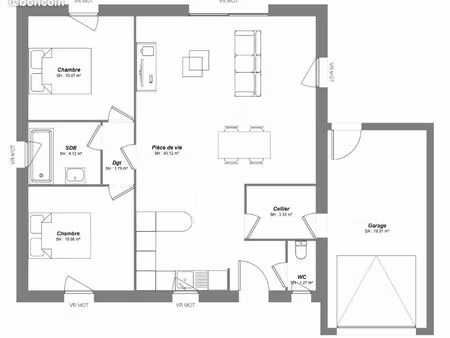 maison 4 pièces 70 m²