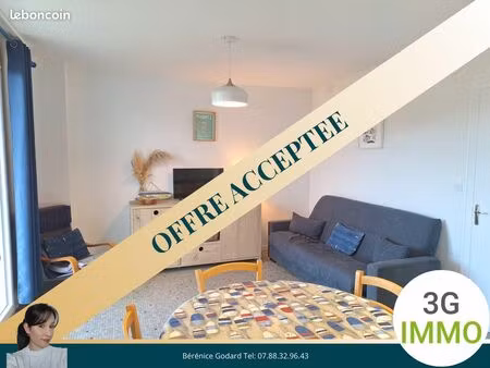 vente | appartement t2 | 2p | 1ch | 44.92 m² | soorts-hossegor | expo sud-ouest | balcon