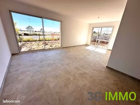 vente | maison neuve | 3p | 2ch | 63 m² | portiragnes | expo est/ouest/sud | jardin