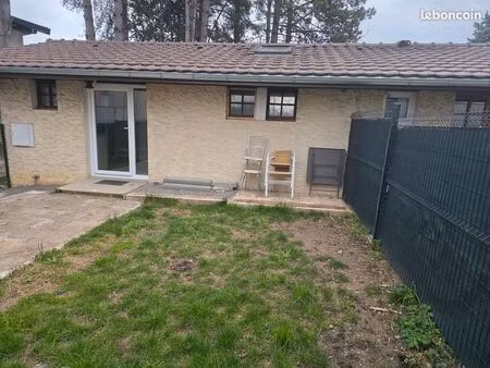 f2 meublé type chalet plein pied 34 m² + jardin