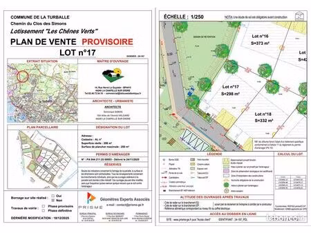 terrain constructible - la turballe 298 m2 (libre de constructeurs)