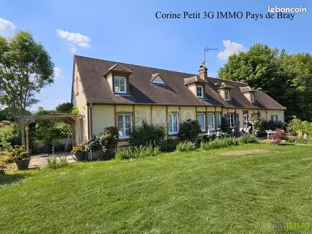 vente | longère | 8p | 5ch | 150 m² | cuigy-en-bray | terrasse · jardin