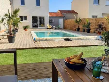 maison 3 chambres  piscine garage jardin