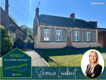 vente | maison ancienne | 2p | 1ch | 71 m² | hangest-en-santerre | expo sud