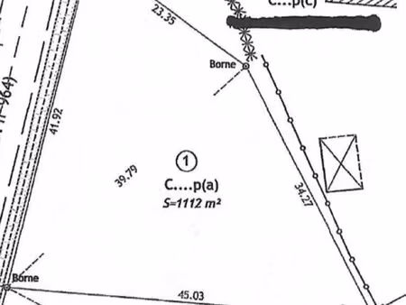 terrain à bâtir brens 1112 m2 (hors lotissement)