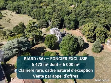 biard 86580  terrain constructible 6 473 m² – rue des augustins