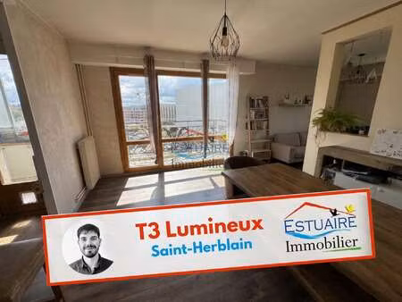 vente appartement 3 pièces à saint-herblain (44800) : à vendre 3 pièces / 70m² saint-herbl