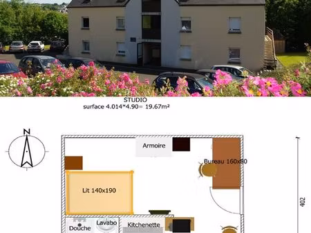 studio meublé & équipé  parking privé