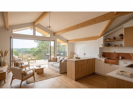 62 m²  2 pièces + balcon  cellier  1 parking