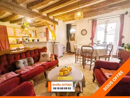 maison de charme – 90 m² – 3 chambres – jardin clos – garage – pontvallain (72)