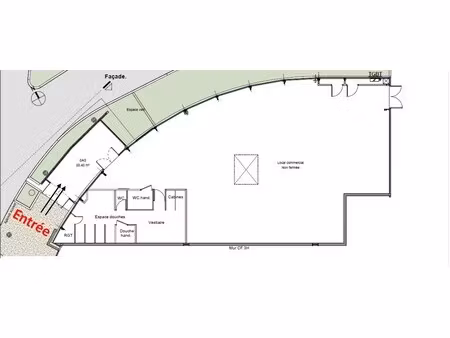 location commerce 317 m²