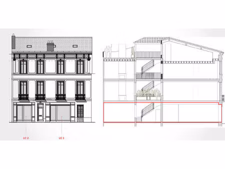 bordeaux cours de l'yser - local commercial loué à vendre
