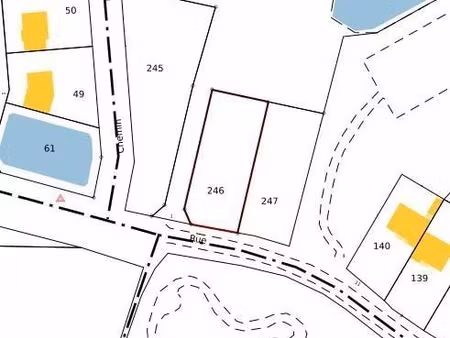 terrain 711 m² mozé-sur-louet