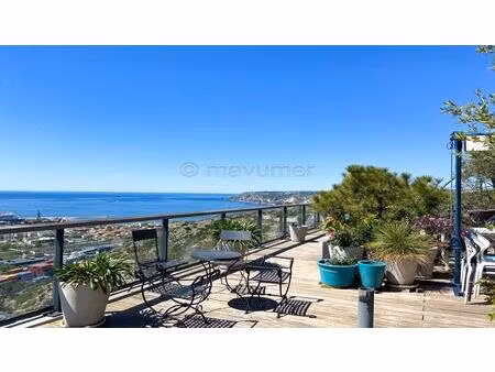 exceptionnel t4 vue mer - terrasse 200 m2 - résidence grand baie 13016 marseille