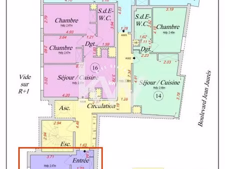 vente d'un studio équipé de 22 m² à clichy - 501