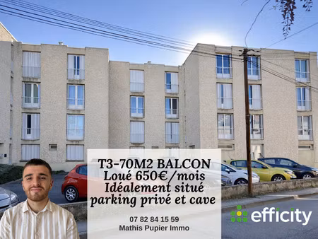 appartement 3 pièces - 70 m²