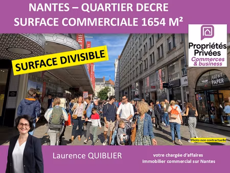 44000 nantes - surface commerciale divisible 1720 m²   a louer  quartier decre
