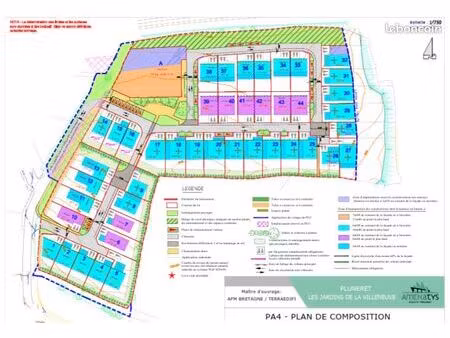 terrain 292 m² pluneret